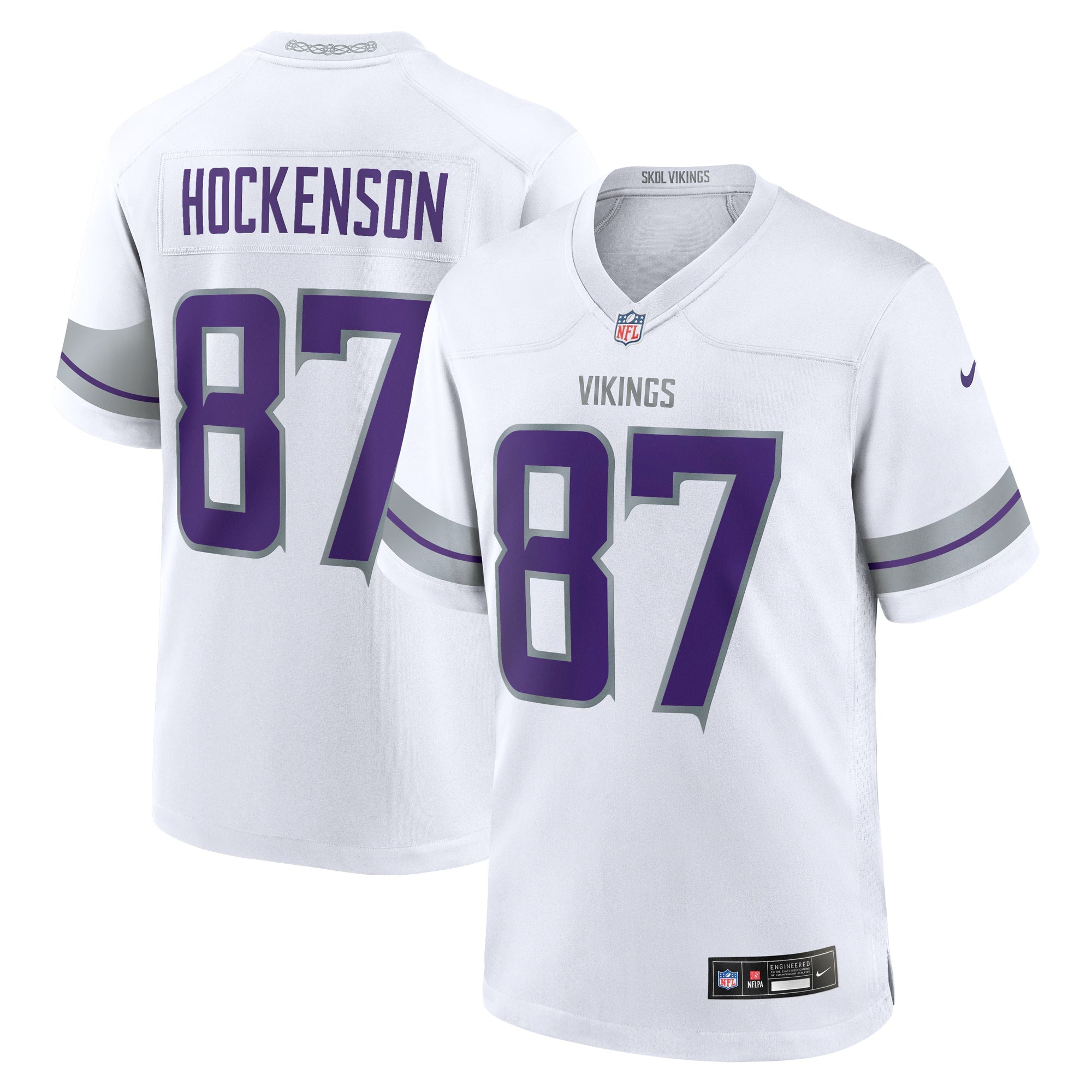 Minnesota Vikings T.J. Hockenson White Alternate Game Player Jersey
