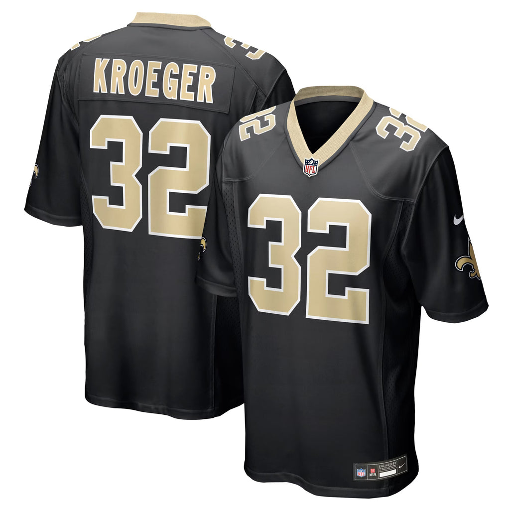 New Orleans Saints Kai Kroeger Black Team Game Jersey