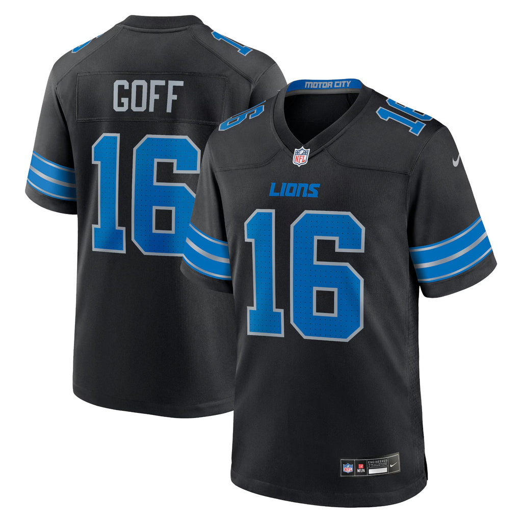 Detroit Lions Jared Goff Black 2nd Alternate Game Jersey