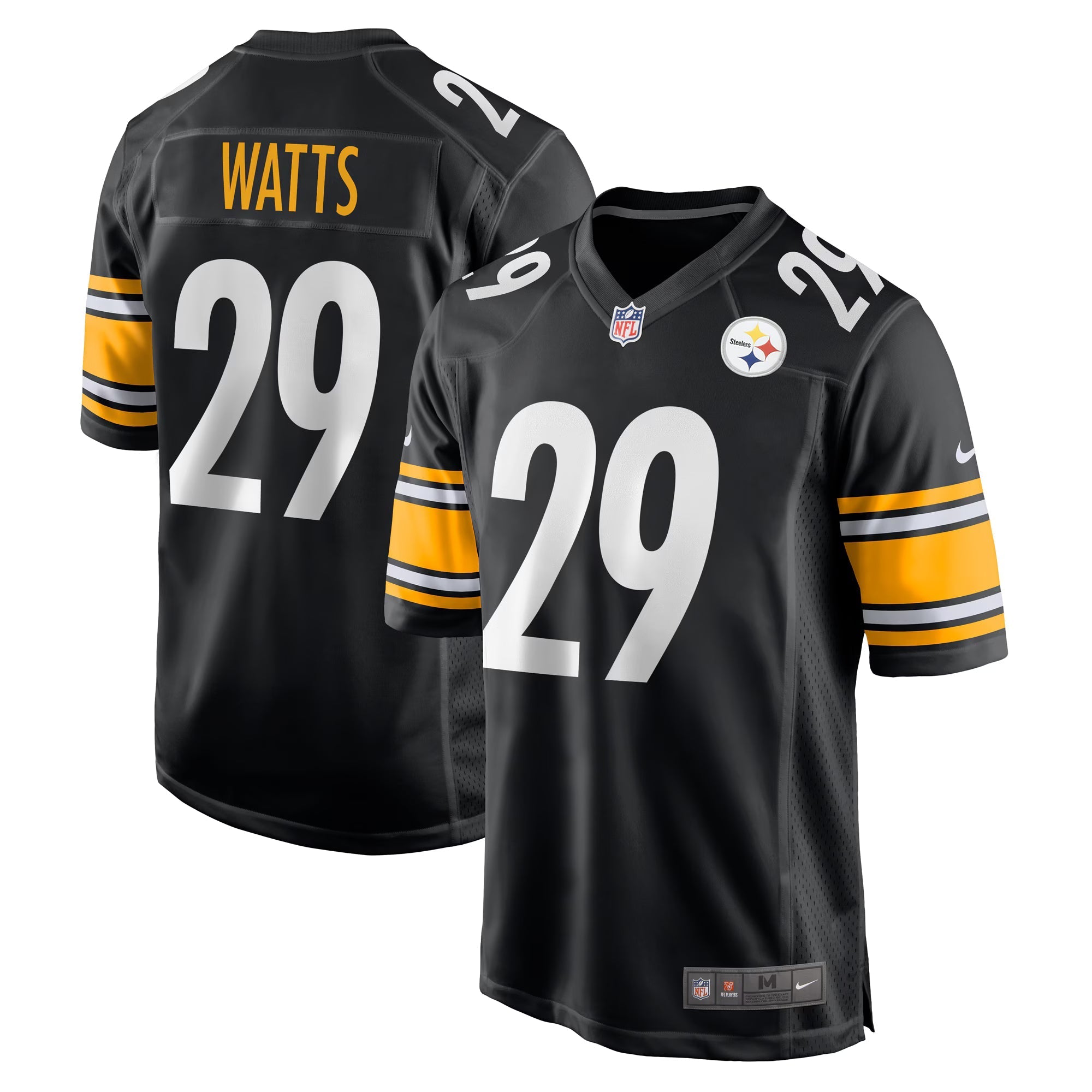 Pittsburgh Steelers Ryan Watts Black Game Jersey