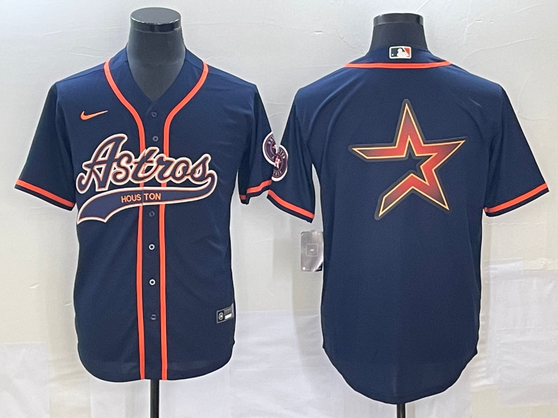 Men's Houston Astros Navy Replica Authentic jersey Joint Edition