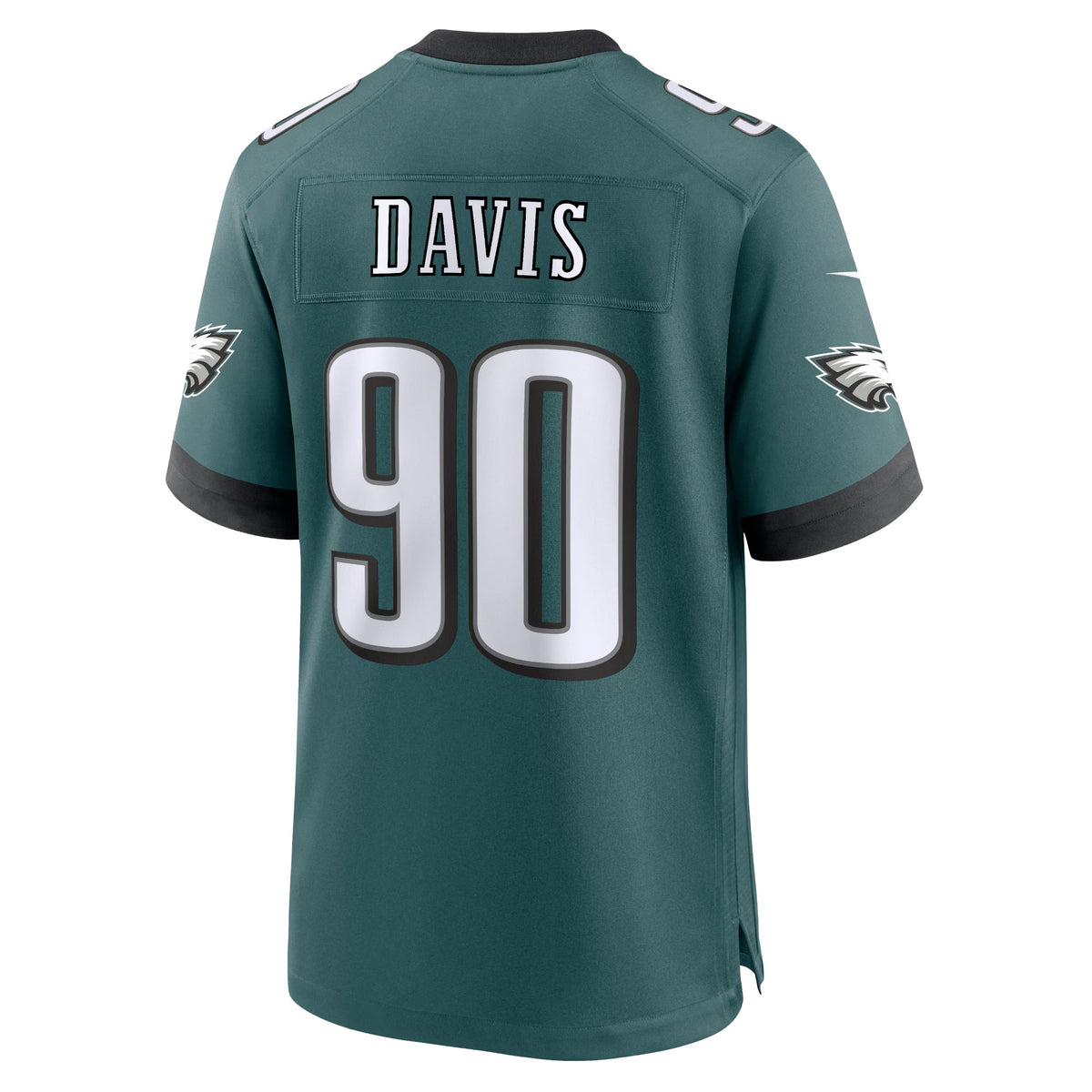 Philadelphia Eagles Jordan Davis Midnight Green Team Game Jersey