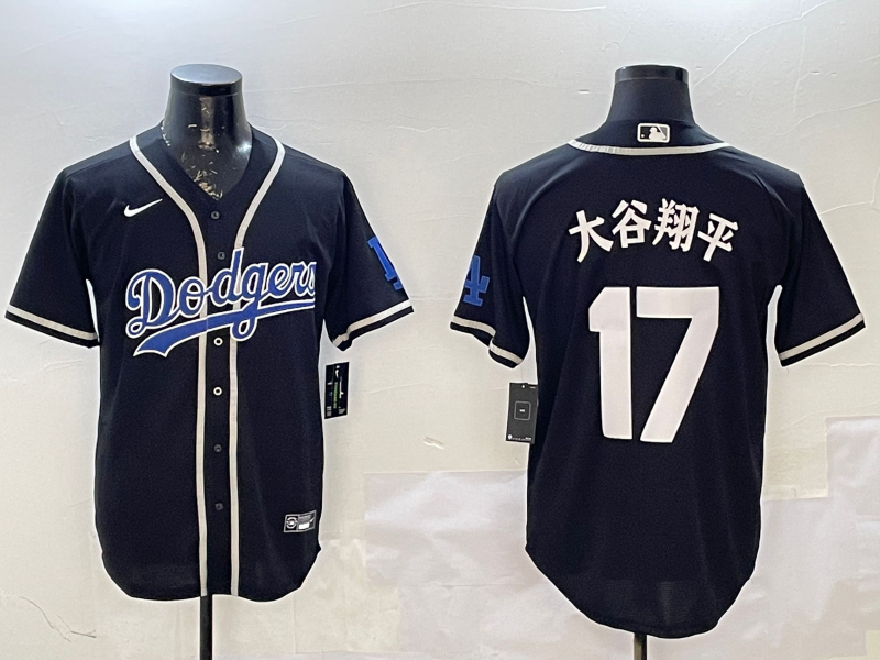 Men's Los Angeles Dodgers Shohei Ohtani Black Alternate Player jersey