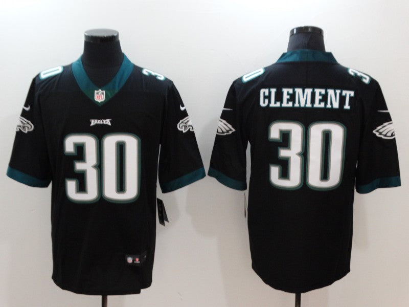 Men's Philadelphia Eagles Corey Clement #30 Black Game jersey