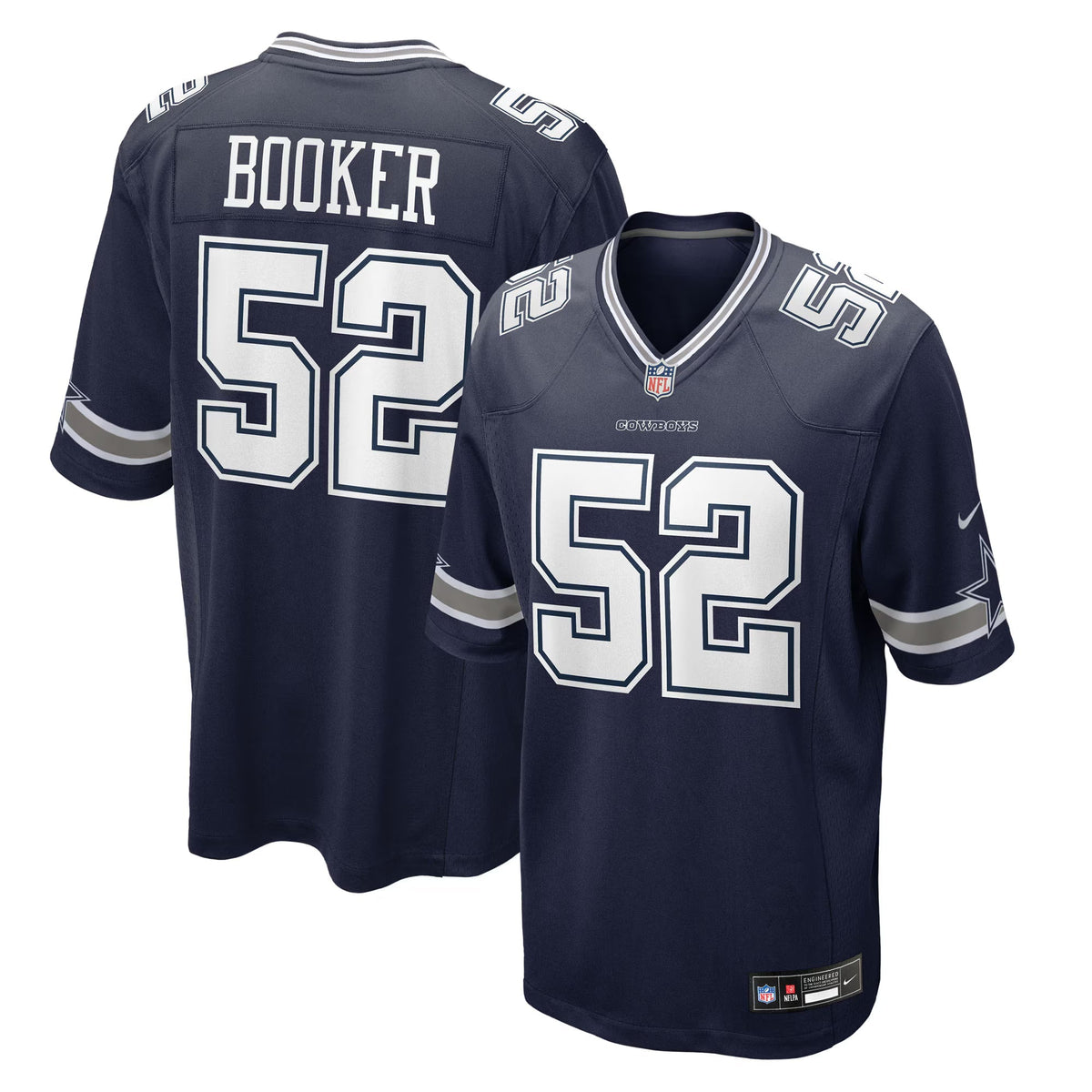 Dallas Cowboys Tyler Booker Navy 2025 NFL Draft First Round Pick Game Jersey