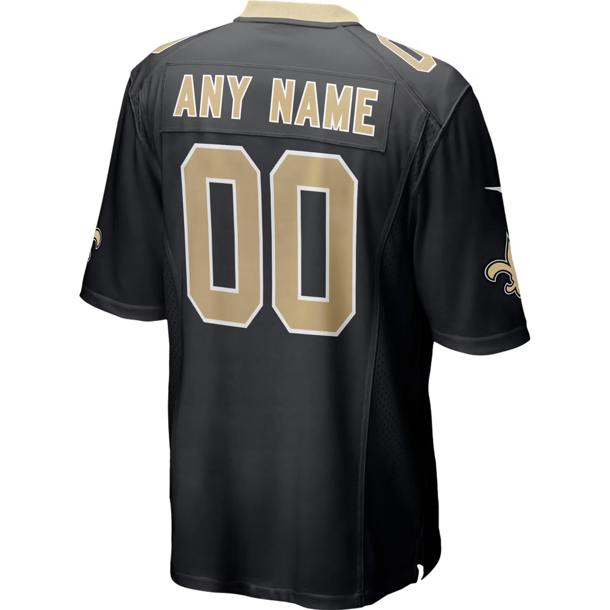 New Orleans Saints Black Custom Game Jersey