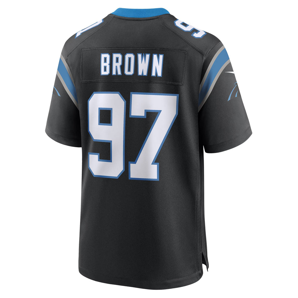 Carolina Panthers Bobby Brown Black Team Game Jersey