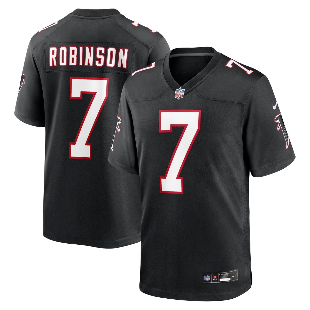 Bijan Robinson Atlanta Falcons Nike  Throwback Game Jersey - Black