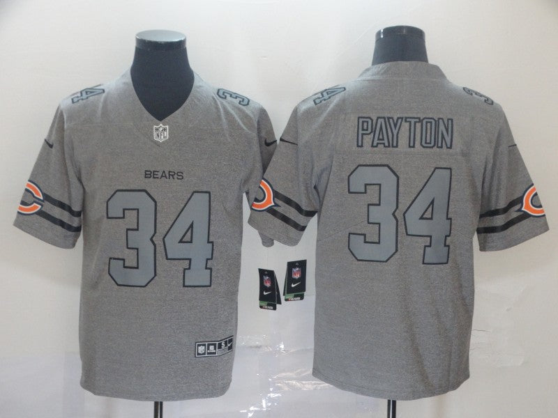 Men's Chicago Bears Walter Payton #34 Gray Game Jersey1