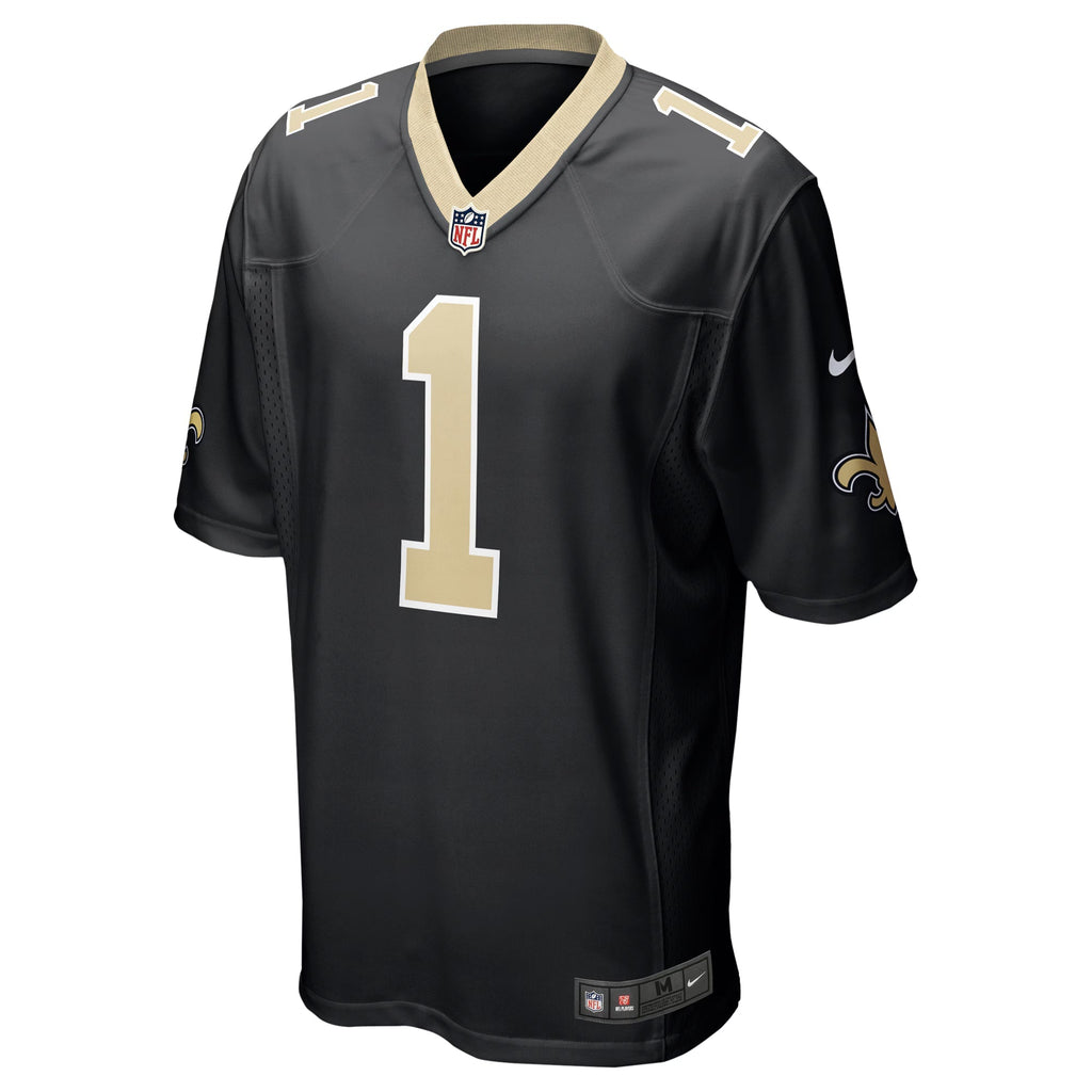 New Orleans Saints Number 1 Dad Black Game Jersey