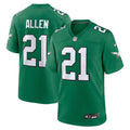 Philadelphia Eagles Eric Allen Kelly Green Retired Player Alternate Game Jersey