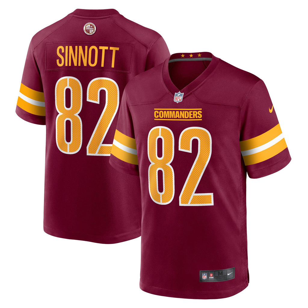 Washington Commanders Ben Sinnott Burgundy Game Jersey