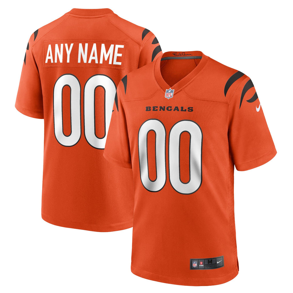 Cincinnati Bengals Orange Alternate Game Custom Jersey