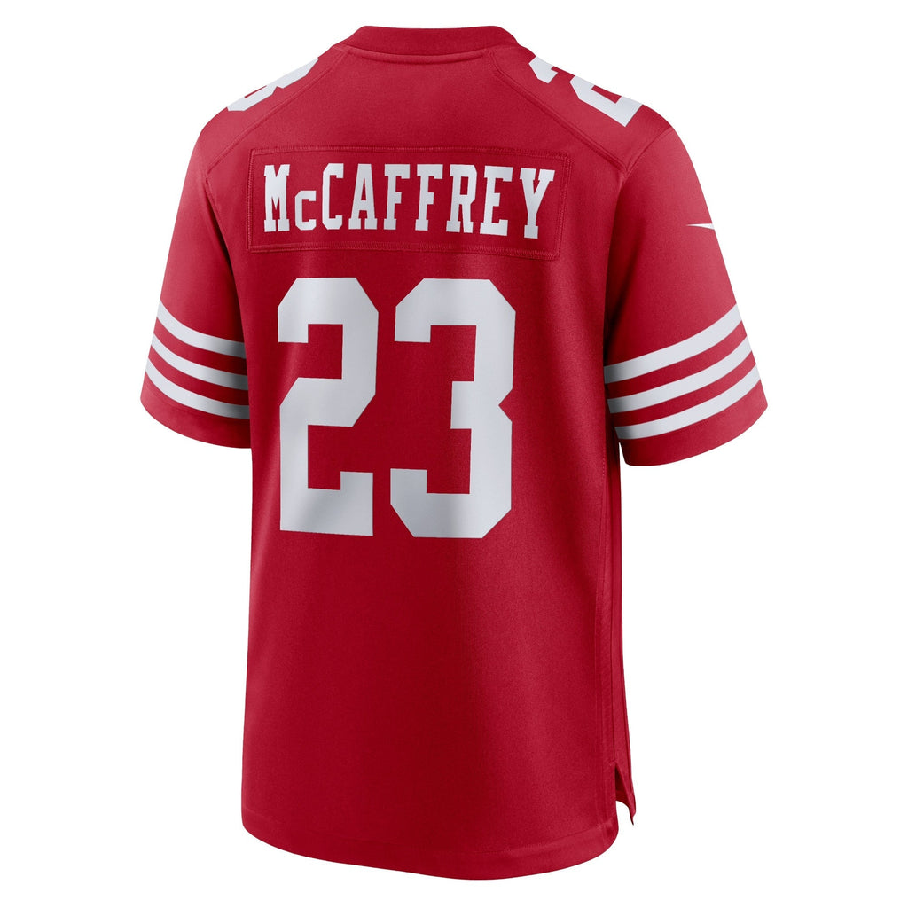 San Francisco 49ers Christian McCaffrey Scarlet Game Player Jersey