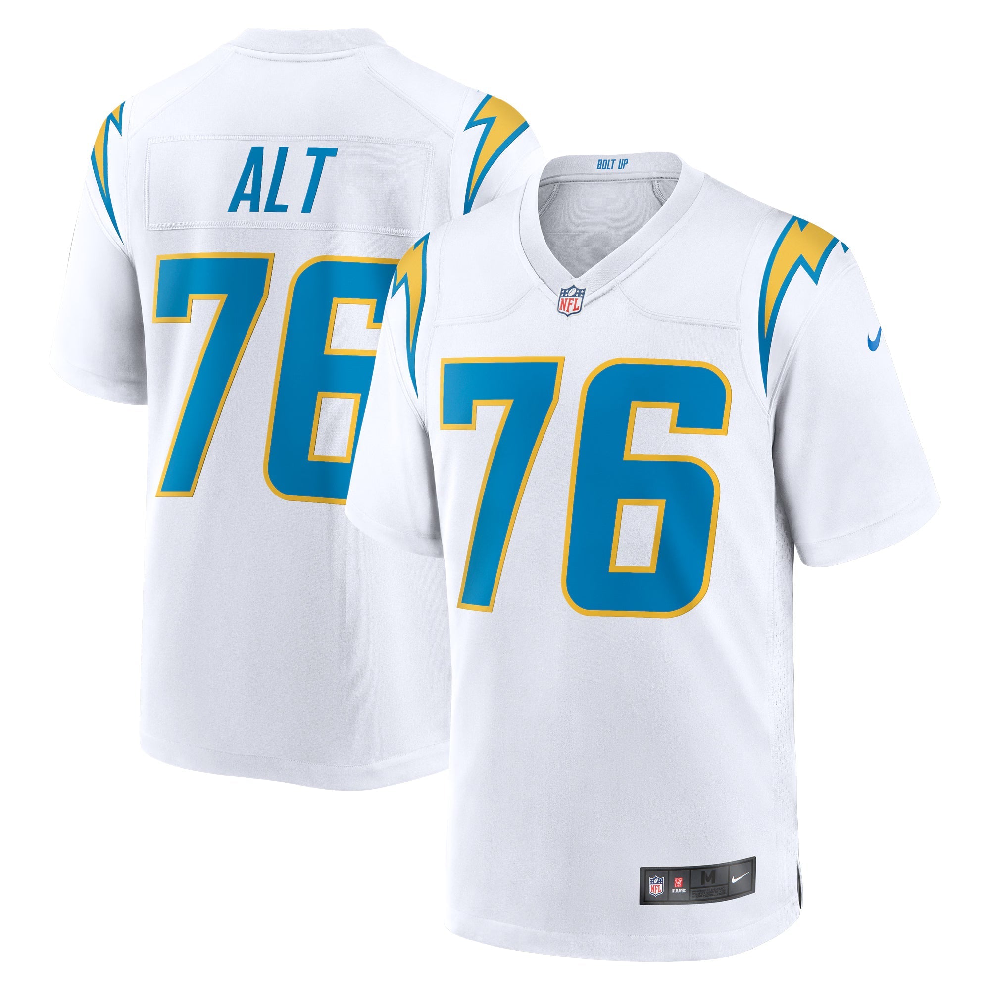 Los Angeles Chargers Joe Alt White Player Game Jersey