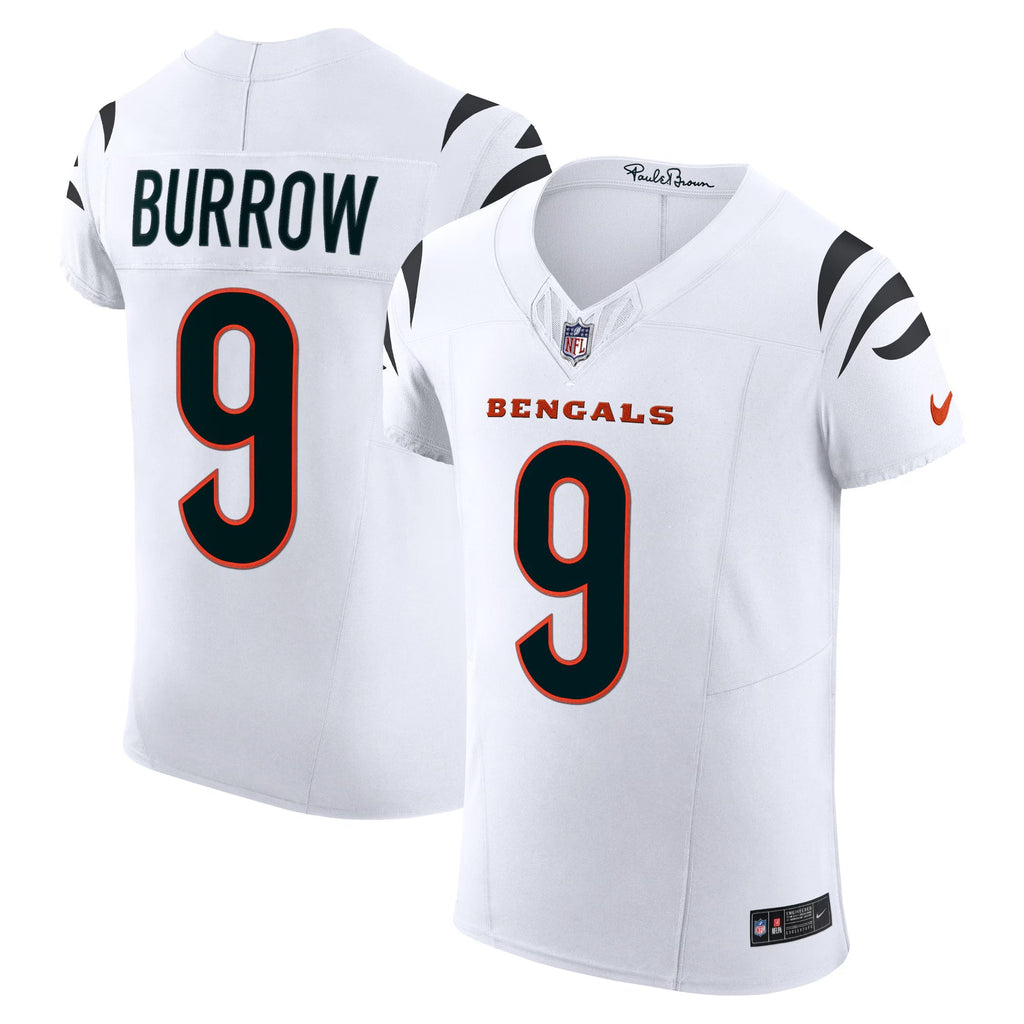 Cincinnati Bengals Joe Burrow White Vapor F.U.S.E. Elite Jersey