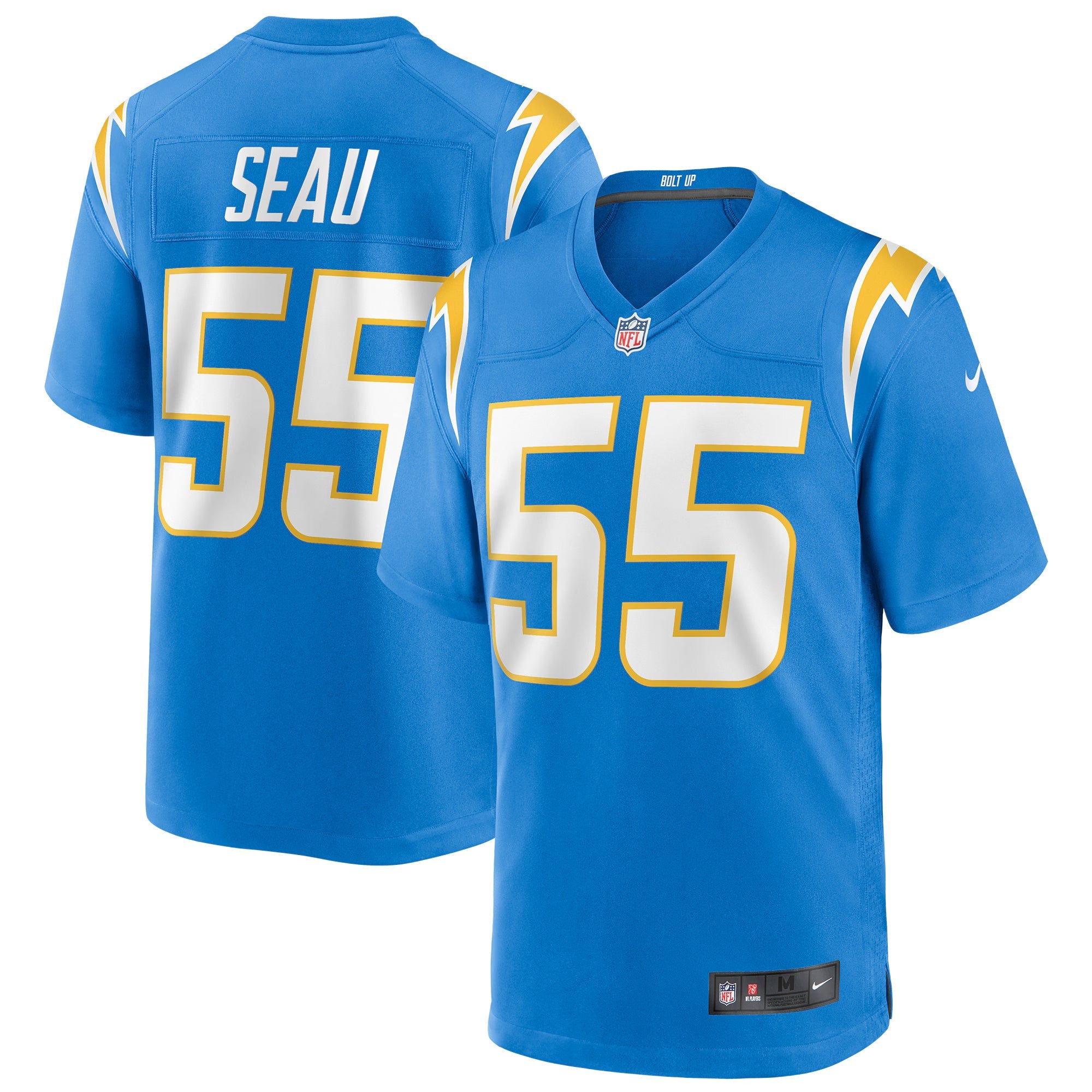 Los Angeles Chargers Junior Seau Powder Blue Game Retired Player Jersey