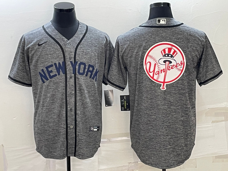 Men's New York Yankees Gray Authentic Team Jersey1