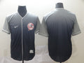 Men's New York Yankees Grey Gradient Replica Blank Jersey1