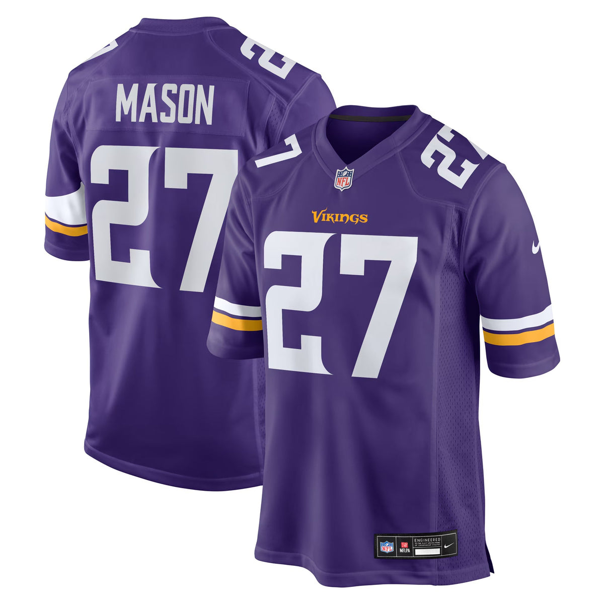Minnesota Vikings Jordan Mason Purple Team Game Jersey