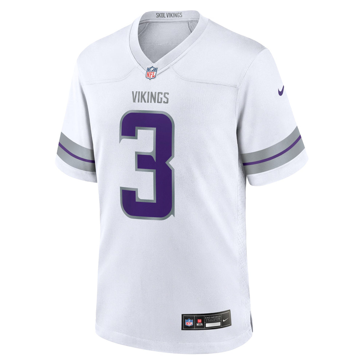 Minnesota Vikings Jordan Addison White Alternate Game Player Jersey