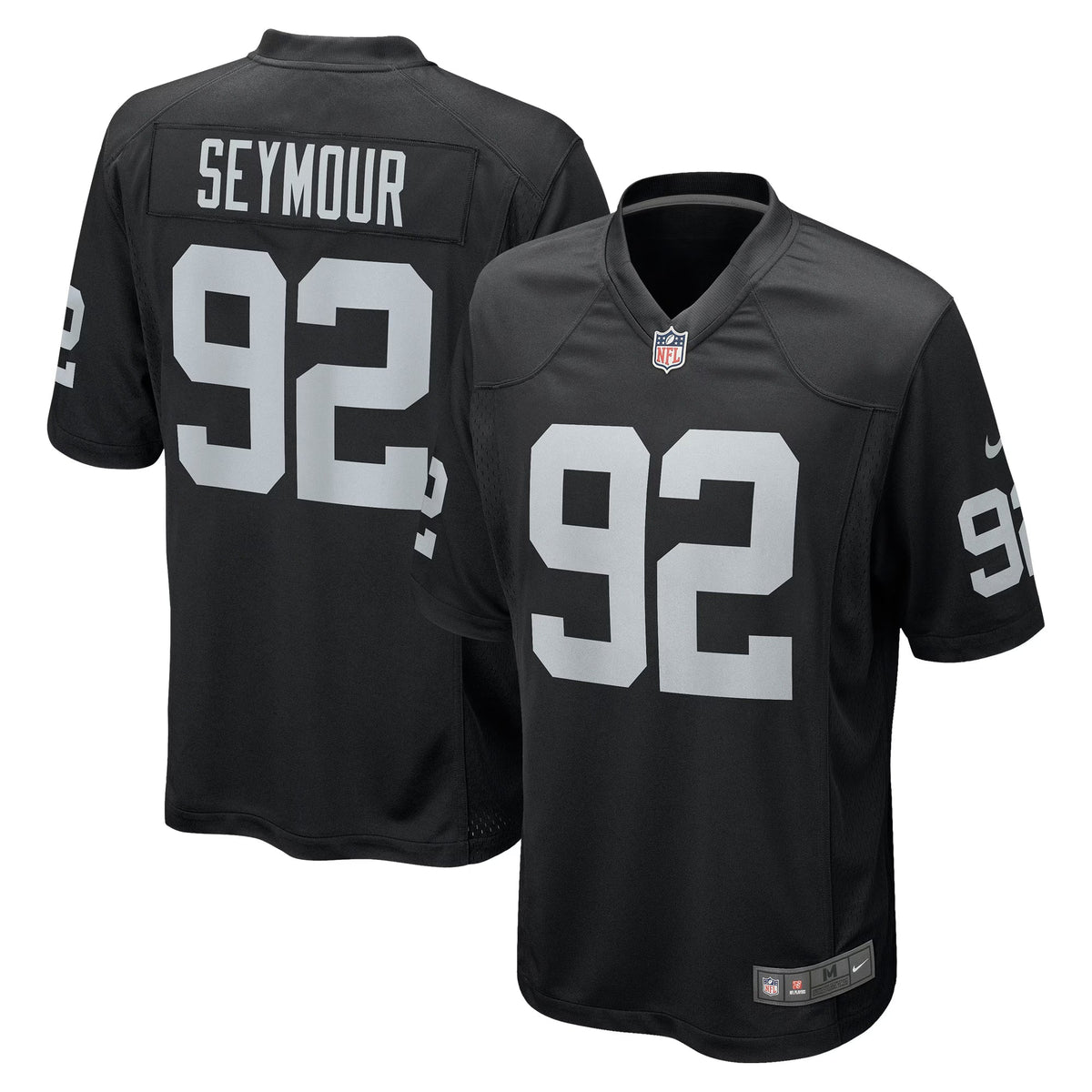 Las Vegas Raiders Richard Seymour Black Retired Player Game Jersey
