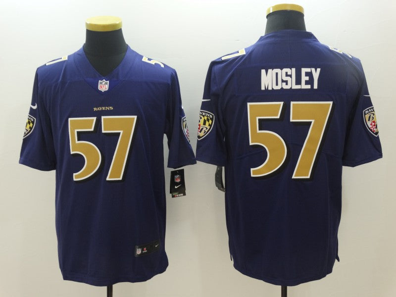 Men's Baltimore Ravens C.J. Mosley #57 Purple Player Game Jersey1