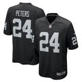 Las Vegas Raiders Marcus Peters Black Team Game Jersey