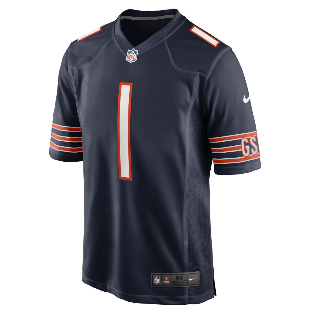 Chicago Bears Number 1 Dad Navy Game Jersey