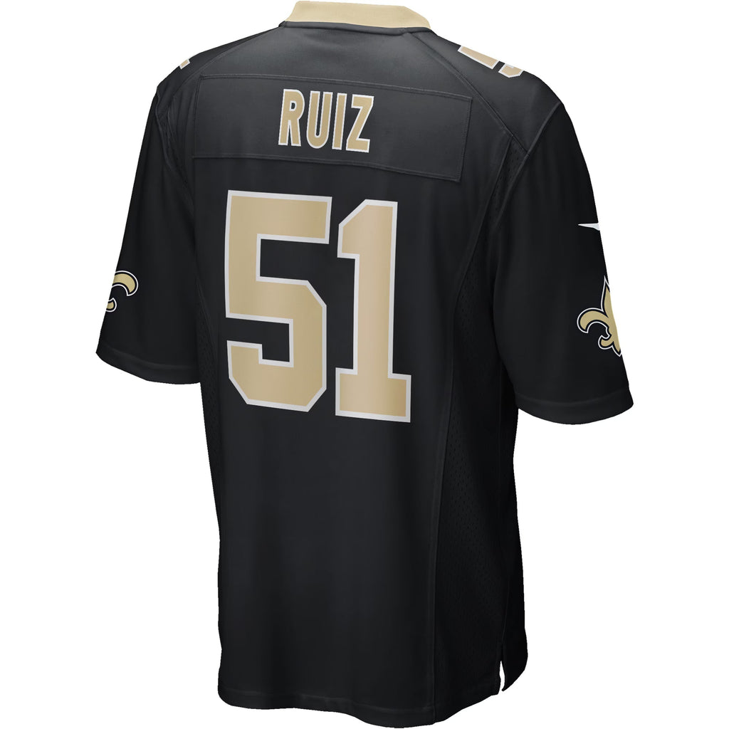 New Orleans Saints Cesar Ruiz Black Game Jersey