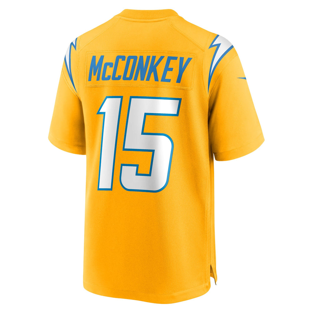 Los Angeles Chargers Ladd McConkey Gold Alternate Charger Power Game Player Jersey