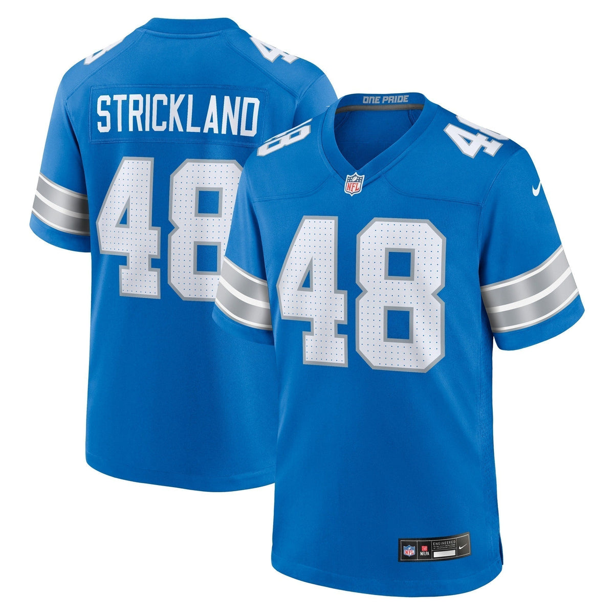 Loren Strickland Detroit Lions Nike Game Jersey -  Blue