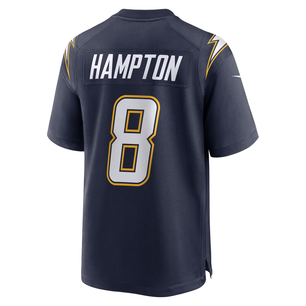 Los Angeles Chargers Omarion Hampton Navy Alternate Super Chargers Game Player Jersey