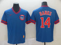Men's Chicago Cubs Ernie Banks #14 Blue Replica Player Jersey1