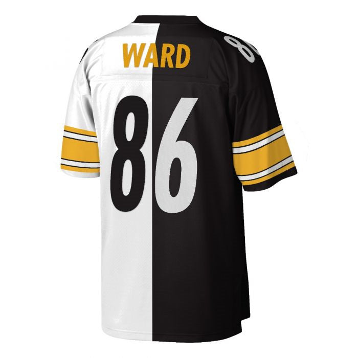 P.Steelers #86 Hines Ward Player White/Black Replica Limited Split Stitched American Football Jerseys
