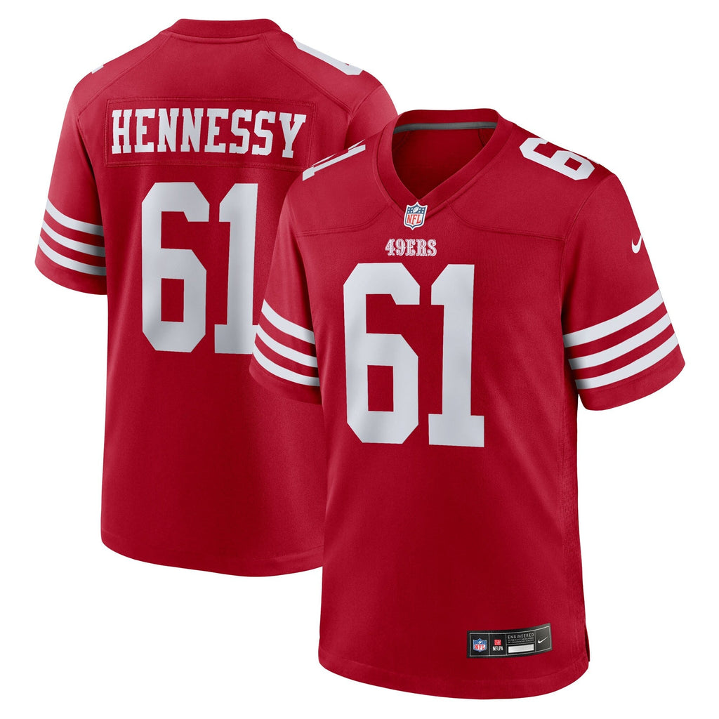 San Francisco 49ers Matt Hennessy Scarlet Team Game Jersey