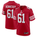 San Francisco 49ers Matt Hennessy Scarlet Team Game Jersey