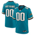 Jacksonville Jaguars Teal Prowler Throwback Custom Game Jersey