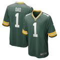 Green Bay Packers Number 1 Dad Green Game Jersey