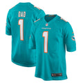 Miami Dolphins Number 1 Dad Aqua Game Jersey