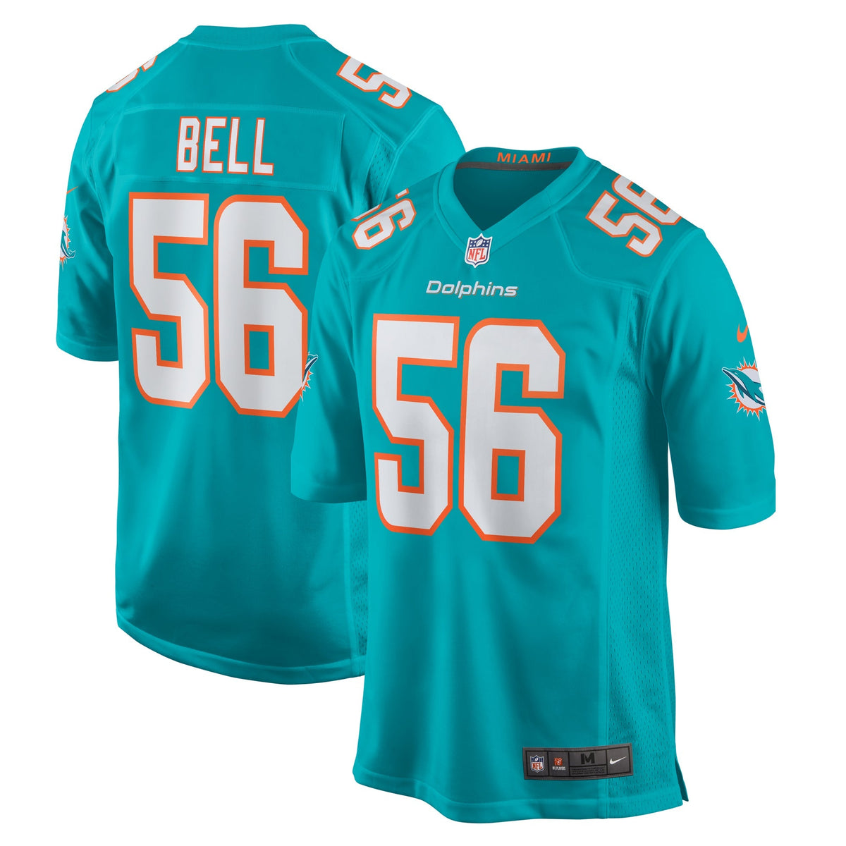 Miami Dolphins Quinton Bell Aqua Game Jersey