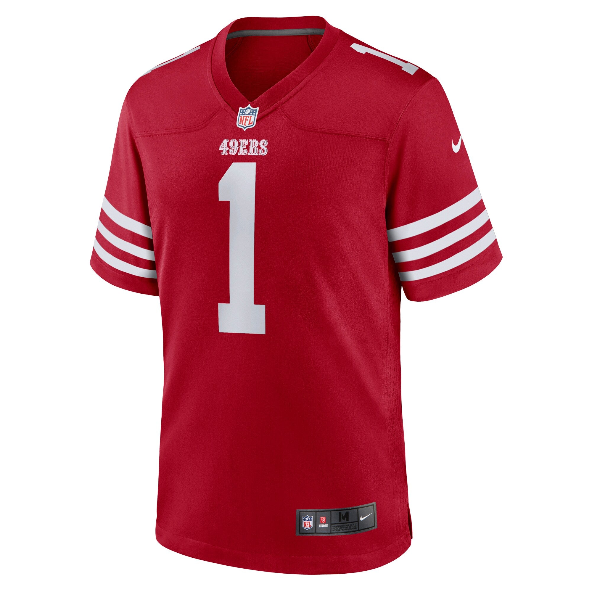 San Francisco 49ers Number 1 Dad Scarlet Game Jersey
