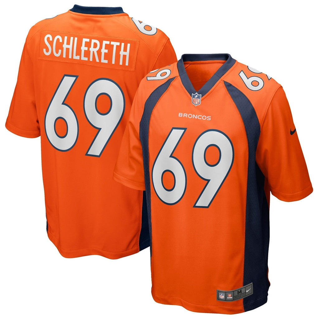 Mark Schlereth Denver Broncos Nike Game Retired   Jersey - Orange