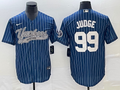 Men's New York Yankees Aaron Judge #99 Blue Player jersey Joint Edition