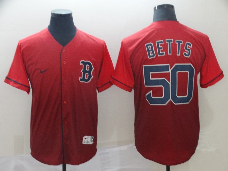 Men's Boston Red Sox Mookie Betts #50 Red Replica Player jersey