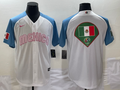 Men's 2023 World Baseball Classic Mexico White/Blue Player jersey