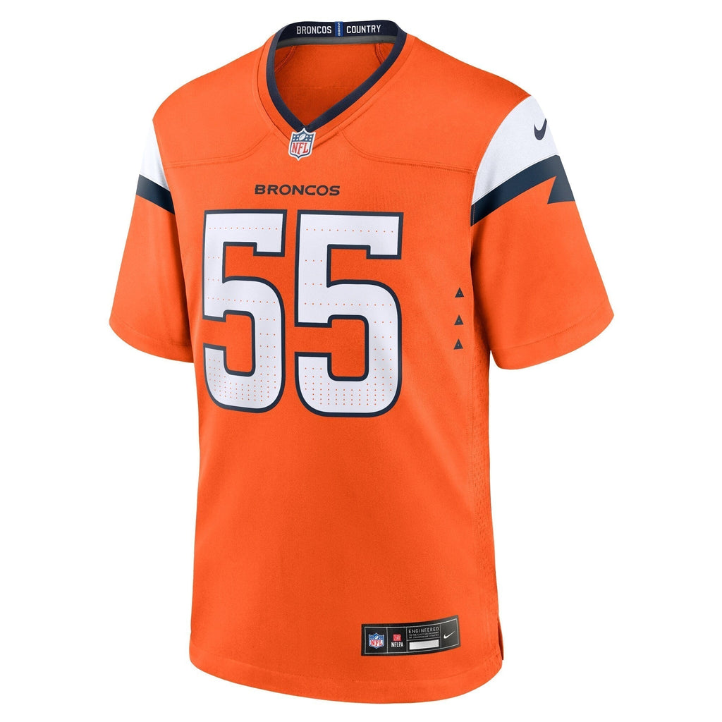 Cody Barton Denver Broncos Nike Game Jersey -  Orange