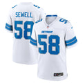 Detroit Lions Penei Sewell White Game Jersey