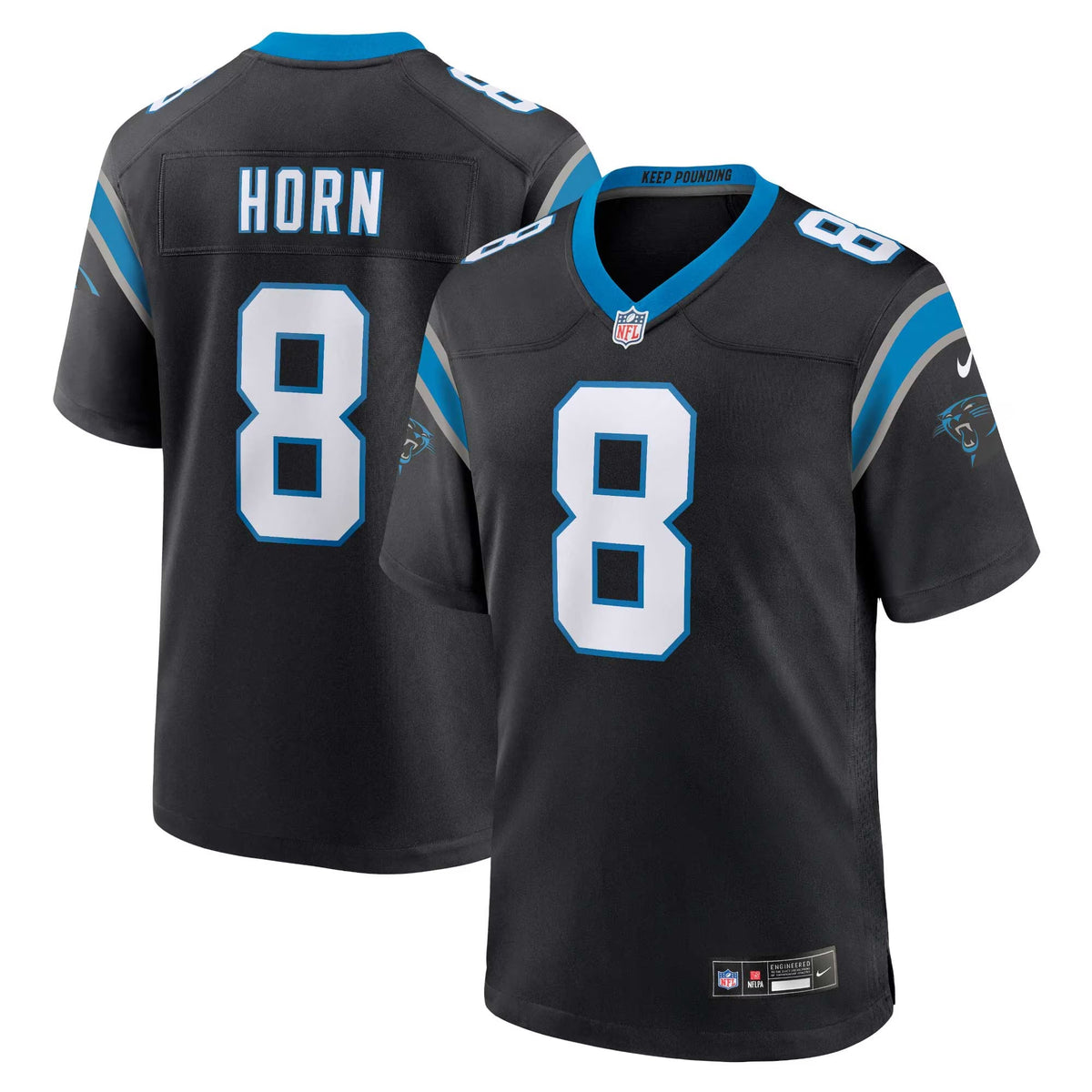 Carolina Panthers Jaycee Horn Black Game Jersey