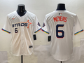 Men's Houston Astros Jake Meyers #6 White 2025 City Connect Limited Player jersey